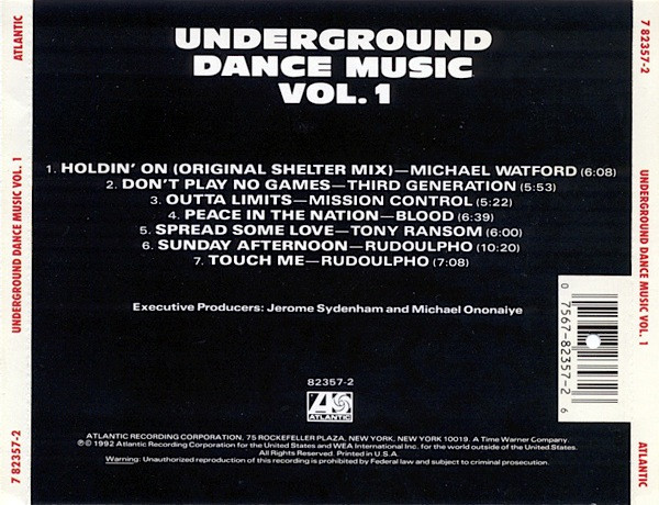 Various - Underground Dance Music Vol. 1 | Atlantic (82357-2) - 4