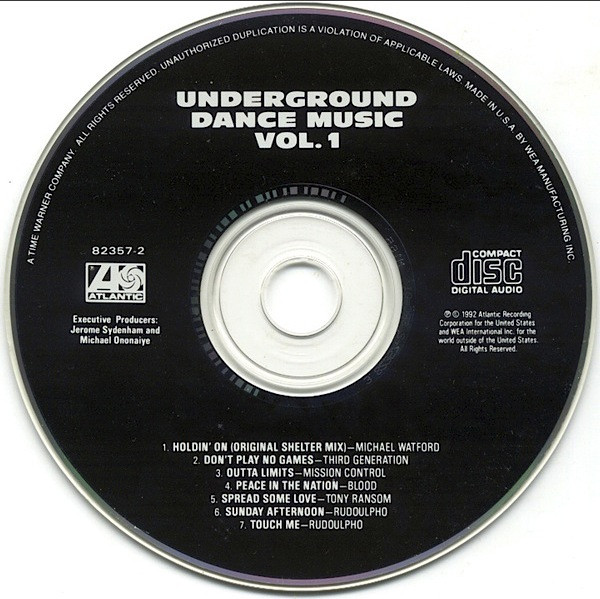 Various - Underground Dance Music Vol. 1 | Atlantic (82357-2) - 3