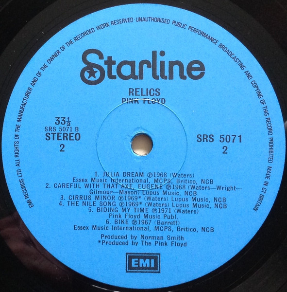 Pink Floyd - Relics | Starline (SRS 5071) - 4 Pink Floyd - Relics | Starline (SRS 5071) - 4
