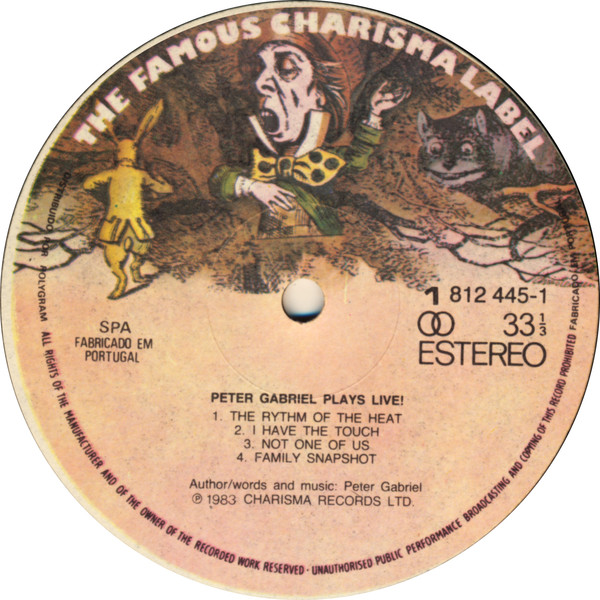 Peter Gabriel - Plays Live | Charisma (812 445-1) - 3