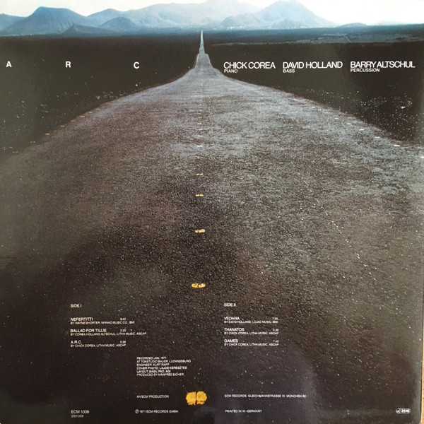 Chick Corea , Dave Holland , Barry Altschul - A. R. C. | ECM Records (ECM 1009) - 2