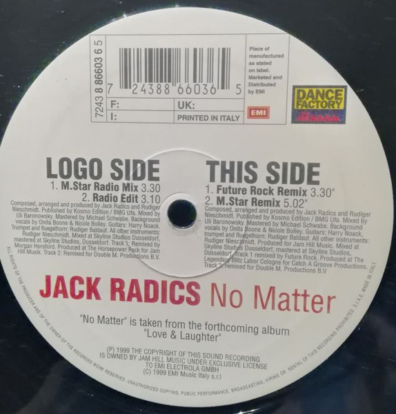 Jack Radics - No Matter | Dance Factory (7243 8 86603 6 5) - main
