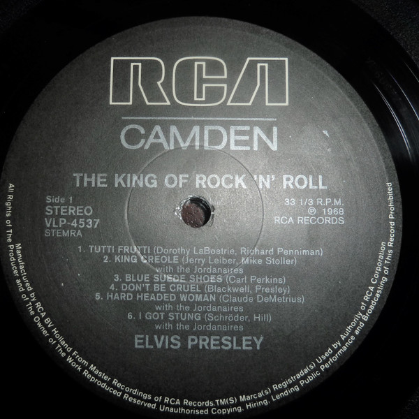 Elvis Presley - The King Of Rock 'N' Roll | RCA Camden (VLP-4537) - 3