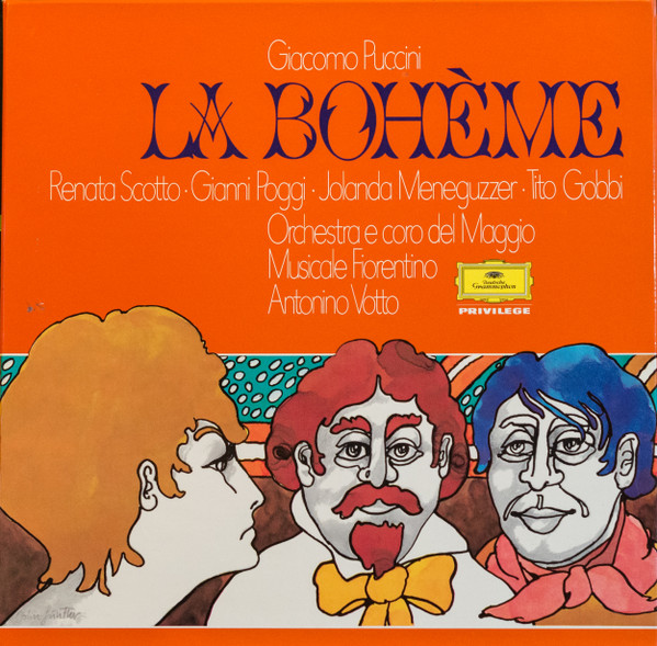 Giacomo Puccini , Renata Scotto , Gianni Poggi , Jolanda Meneguzzer , Tito Gobbi , Orchestra Del Maggio Musicale Fiorentino E Coro Del Maggio Musicale Fiorentino , Antonino Votto - La Bohème | Deutsche Grammophon (2705 038) - main Giacomo Puccini , Renata Scotto , Gianni Poggi , Jolanda Meneguzzer , Tito Gobbi , Orchestra Del Maggio Musicale Fiorentino E Coro Del Maggio Musicale Fiorentino , Antonino Votto - La Bohème | Deutsche Grammophon (2705 038) - main
