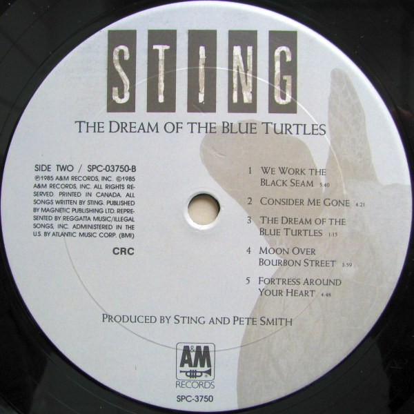 Sting - The Dream Of The Blue Turtles | A&M Records (SP-3750) - 4 Sting - The Dream Of The Blue Turtles | A&M Records (SP-3750) - 4