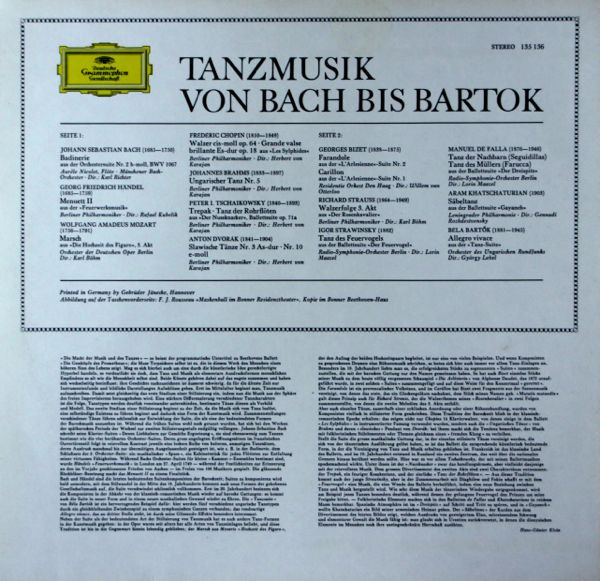 Various - Tanzmusik Von Bach Bis Bartok | Deutsche Grammophon (135 136) - 2