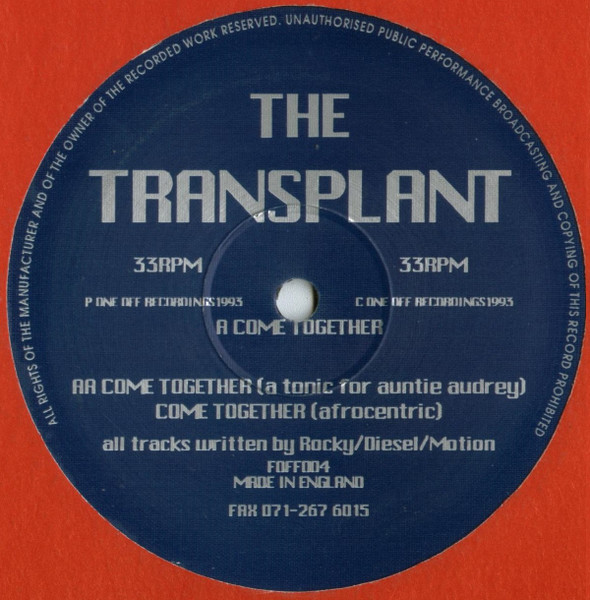 The Transplant - Come Together | One Off Recordings (FOFF 004) - 2
