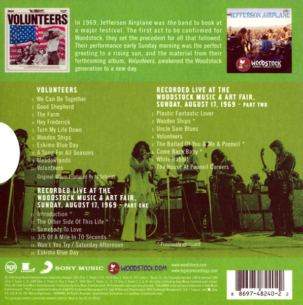 Jefferson Airplane - The Woodstock Experience | RCA (88697 48240 2) - 2 Jefferson Airplane - The Woodstock Experience | RCA (88697 48240 2) - 2