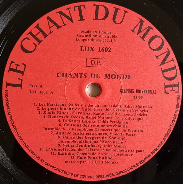 Various - Chants Du Monde | Le Chant Du Monde (LDX 1602) - 4
