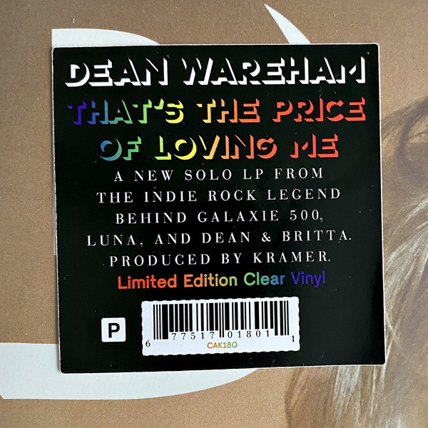 Dean Wareham - That's The Price Of Loving Me | Carpark Records (CAK180) - 3 Dean Wareham - That's The Price Of Loving Me | Carpark Records (CAK180) - 3