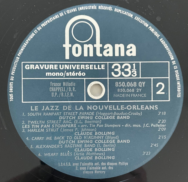 Various - Le Jazz De La Nouvelle Orleans | Fontana (850.068 QY) - 4 Various - Le Jazz De La Nouvelle Orleans | Fontana (850.068 QY) - 4
