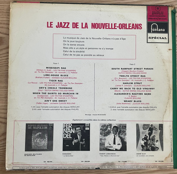 Various - Le Jazz De La Nouvelle Orleans | Fontana (850.068 QY) - 2 Various - Le Jazz De La Nouvelle Orleans | Fontana (850.068 QY) - 2