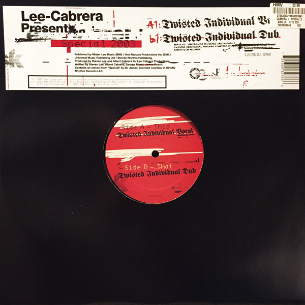 Lee-Cabrera - Special 2003 (Twisted Individual Remixes) | Credence (12credx040) - main Lee-Cabrera - Special 2003 (Twisted Individual Remixes) | Credence (12credx040) - main