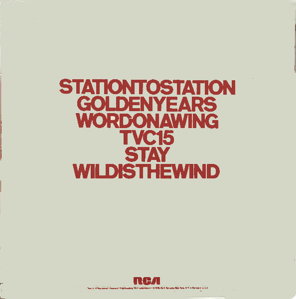 David Bowie - Station To Station | RCA (APL1-1327) - 2