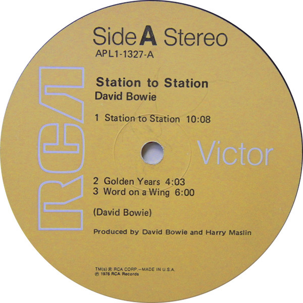 David Bowie - Station To Station | RCA (APL1-1327) - 3