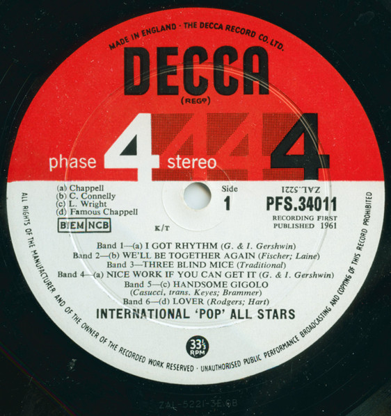International "Pop" All Stars - Twelve Star Percussion | Decca (PFS 34011) - 3 International "Pop" All Stars - Twelve Star Percussion | Decca (PFS 34011) - 3