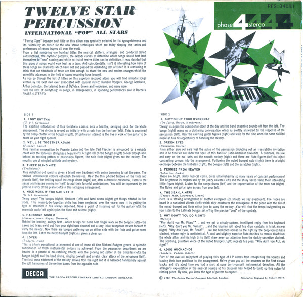 International "Pop" All Stars - Twelve Star Percussion | Decca (PFS 34011) - 2 International "Pop" All Stars - Twelve Star Percussion | Decca (PFS 34011) - 2