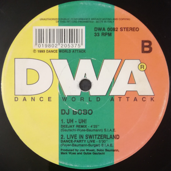 DJ BoBo - Somebody Dance With Me (12") [Vinyl] | DWA (Dance World Attack) (DWA 0082) - 3