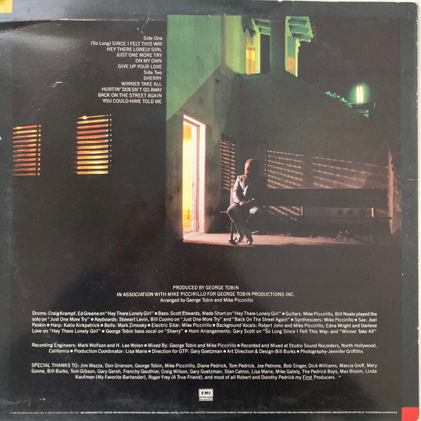 Robert John - Back On The Street | EMI America (SW-17027) - 2