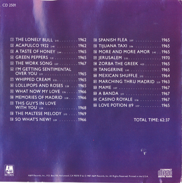 Herb Alpert & The Tijuana Brass - Classics Volume 1 | A&M Records (CD 2501) - 4