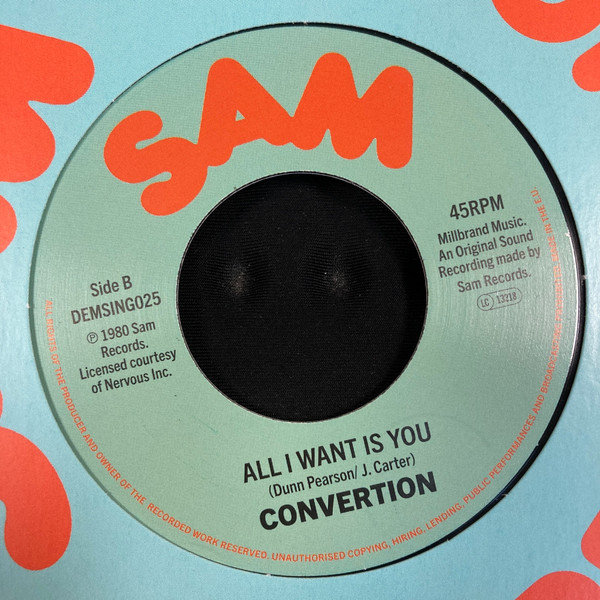 Convertion - Let's Do It / All I Want Is You | Sam Records (DEMSING025) - 2 Convertion - Let's Do It / All I Want Is You | Sam Records (DEMSING025) - 2