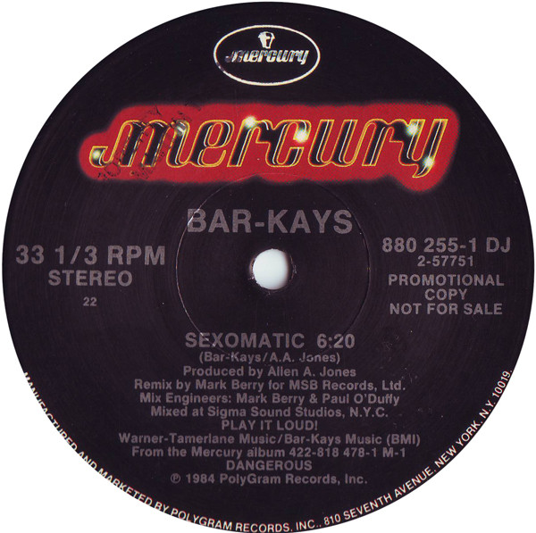 Bar-Kays - Sexomatic | Mercury (880 255-1 DJ)