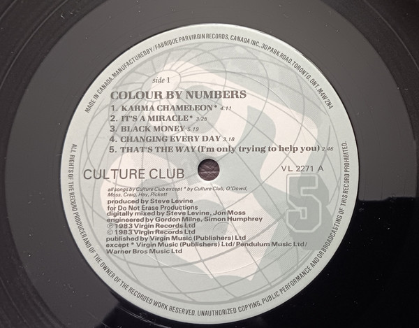 Culture Club - Colour By Numbers [Vinyl] | Virgin (VL 2271) - 3