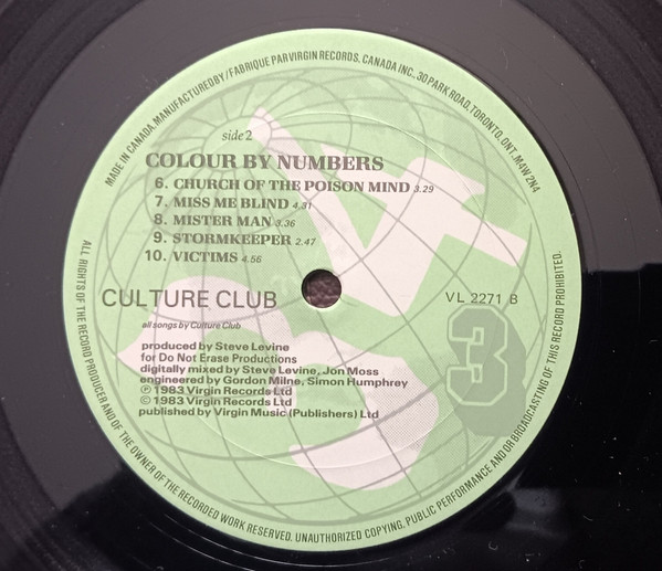 Culture Club - Colour By Numbers [Vinyl] | Virgin (VL 2271) - 4