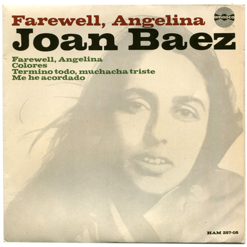 Joan Baez - Farewell, Angelina | Hispavox (HAM 257-05) - main