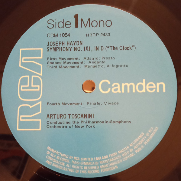 Arturo Toscanini Conducting Philharmonic-Symphony Orchestra Of New York - Dawn And Siegfried's Rhine Journey (From Götterdammerung); Symphony No. 101 In D ("The Clock"); Prelude To Acts 1 & 3 Of Lohengrin | RCA Camden (CDM 1054) - 3 Arturo Toscanini Conducting Philharmonic-Symphony Orchestra Of New York - Dawn And Siegfried's Rhine Journey (From Götterdammerung); Symphony No. 101 In D ("The Clock"); Prelude To Acts 1 & 3 Of Lohengrin | RCA Camden (CDM 1054) - 3