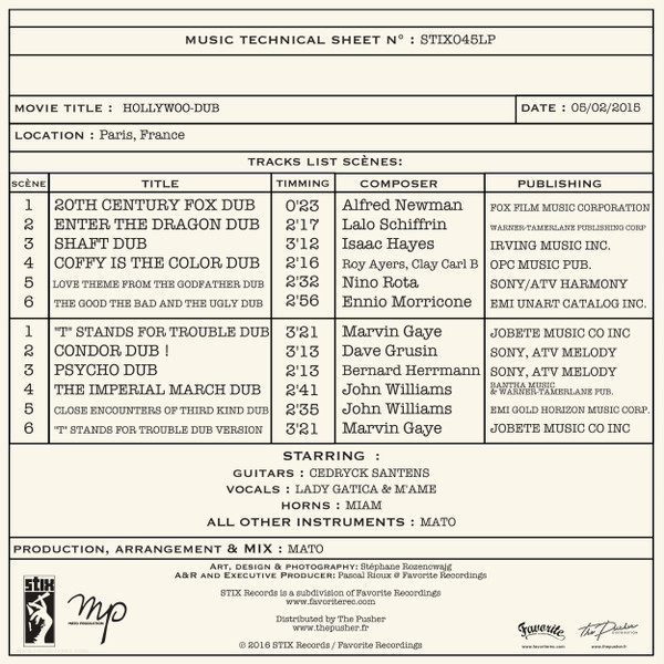Mato - Hollywoo Dub | Stix (STIX045LP) - 2 Mato - Hollywoo Dub | Stix (STIX045LP) - 2