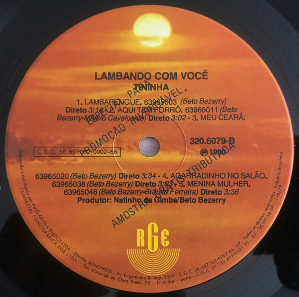 Tininha - Lambando Com Você | RGE (320.6079) - 4