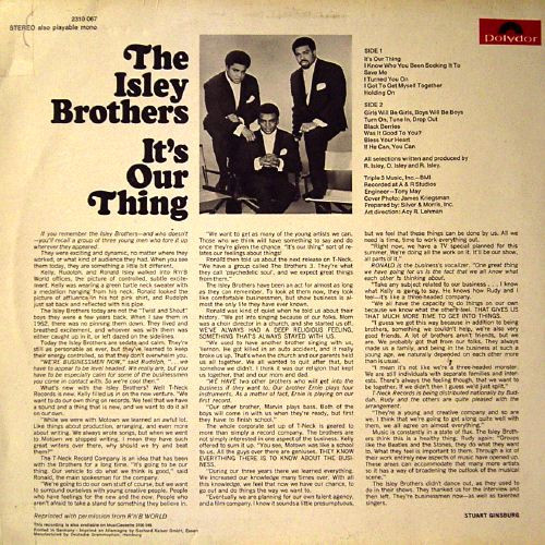 The Isley Brothers - It's Our Thing | Polydor (2310 067) - main
