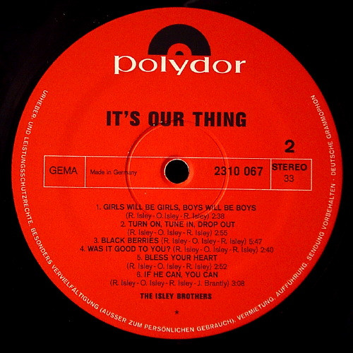 The Isley Brothers - It's Our Thing | Polydor (2310 067) - 2