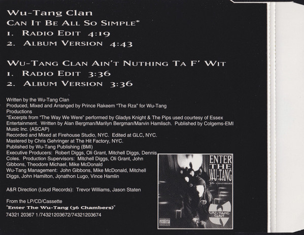 Wu-Tang Clan - Can It Be All So Simple | RCA (74321220502) - 2 Wu-Tang Clan - Can It Be All So Simple | RCA (74321220502) - 2