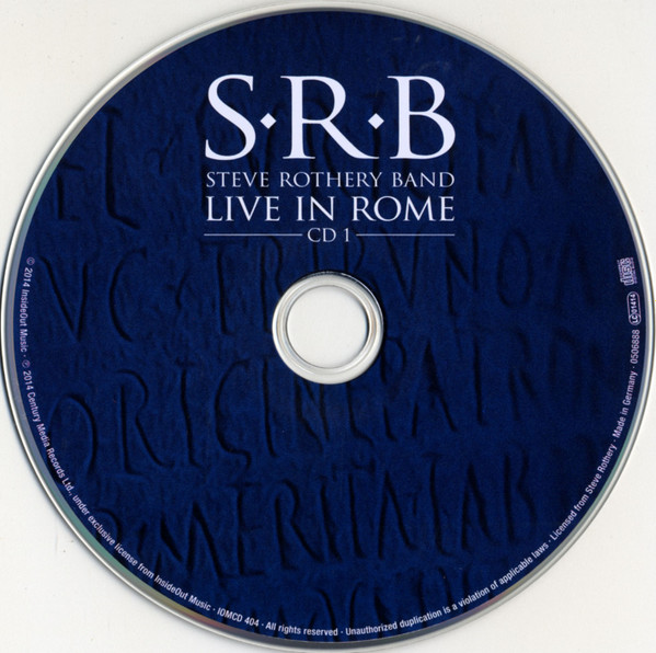 The Steve Rothery Band - Live In Rome | Inside Out Music (IOMCD 404) - 2