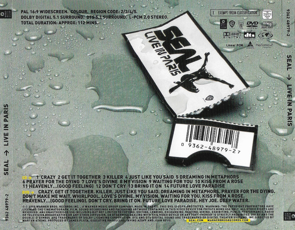 Seal - Live In Paris | Warner Music Vision (9362-48979-2) - 3