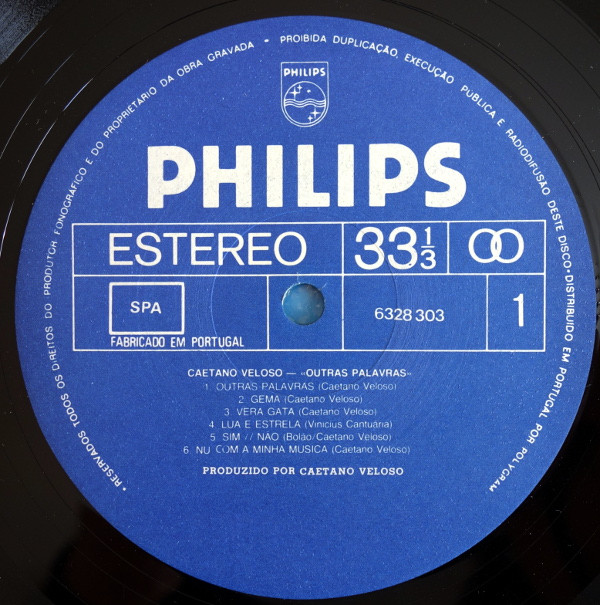 Caetano Veloso - Outras Palavras | Philips (6328 303) - 2