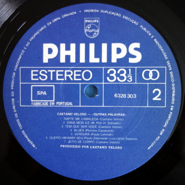Caetano Veloso - Outras Palavras | Philips (6328 303) - 3