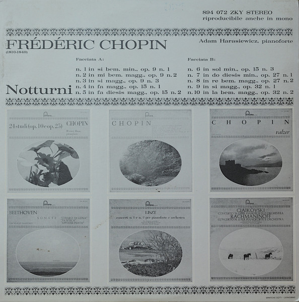 Frédéric Chopin , Adam Harasiewicz - Notturni N. 1-10 | Fontana (894 072 ZKY) - 2 Frédéric Chopin , Adam Harasiewicz - Notturni N. 1-10 | Fontana (894 072 ZKY) - 2