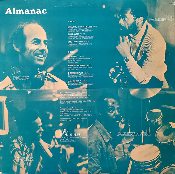 Mike Nock / Bennie Maupin / Cecil McBee / Eddie Marshall - Almanac | Improvising Artists Inc. (IAI 37.38.51) - 2 Mike Nock / Bennie Maupin / Cecil McBee / Eddie Marshall - Almanac | Improvising Artists Inc. (IAI 37.38.51) - 2