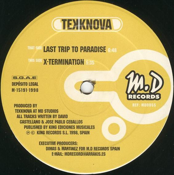 Tekknova - Last Trip To Paradise | MD Records (MD0055) - 4
