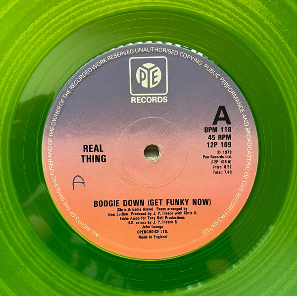 The Real Thing - Boogie Down (Get Funky Now) (Special U.S. Disco Mix) | Pye Records (12P 109) - 4 The Real Thing - Boogie Down (Get Funky Now) (Special U.S. Disco Mix) | Pye Records (12P 109) - 4