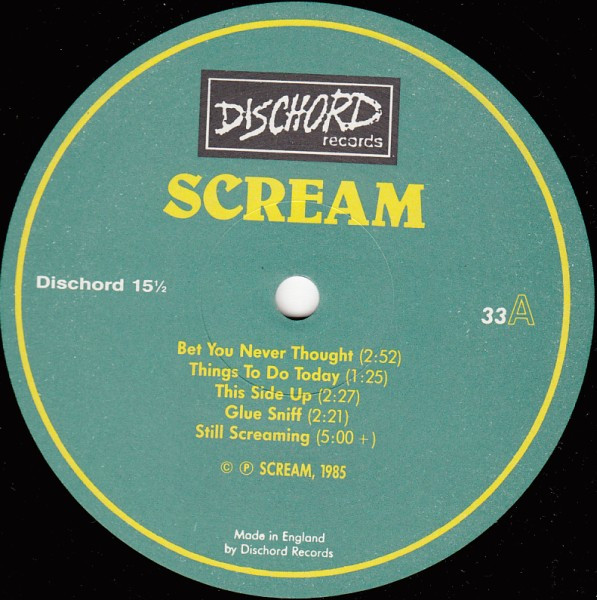 Scream - This Side Up | Dischord Records (Dischord 15½) - 3