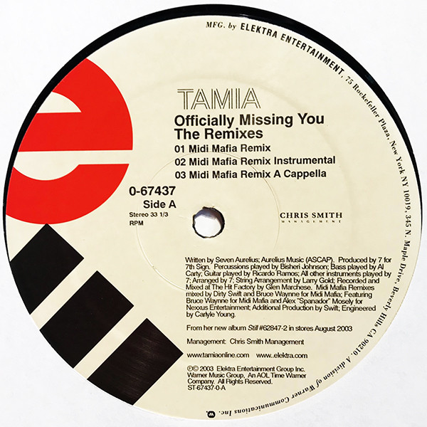 Tamia - Officially Missing You (The Remixes) | Elektra (0-67437)