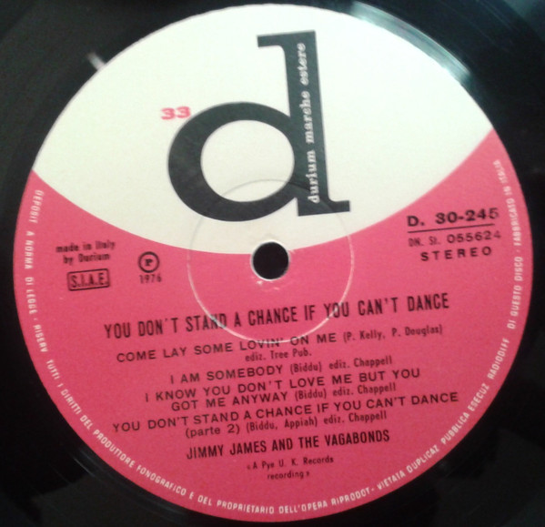 Jimmy James & The Vagabonds - You Don't Stand A Chance If You Can't Dance | Durium (D. 30-245) - 4
