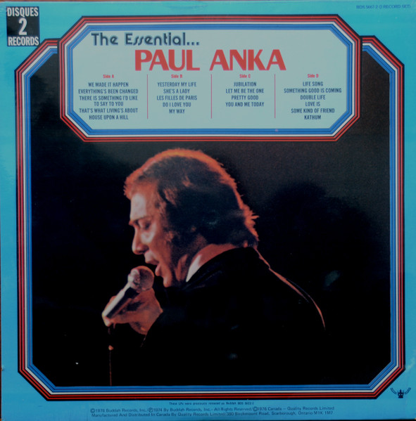 Paul Anka - The Essential...Paul Anka [Vinyl] | Buddah Records (BDS 5667-2) - 4