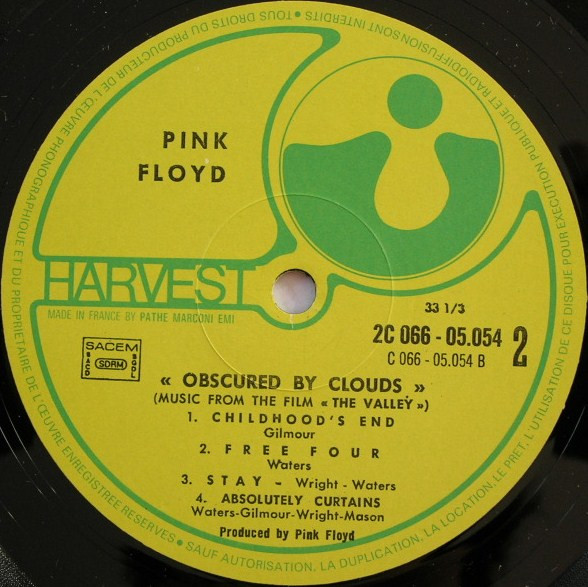 Pink Floyd - Obscured By Clouds | Harvest (2C 066-05 054) - 2