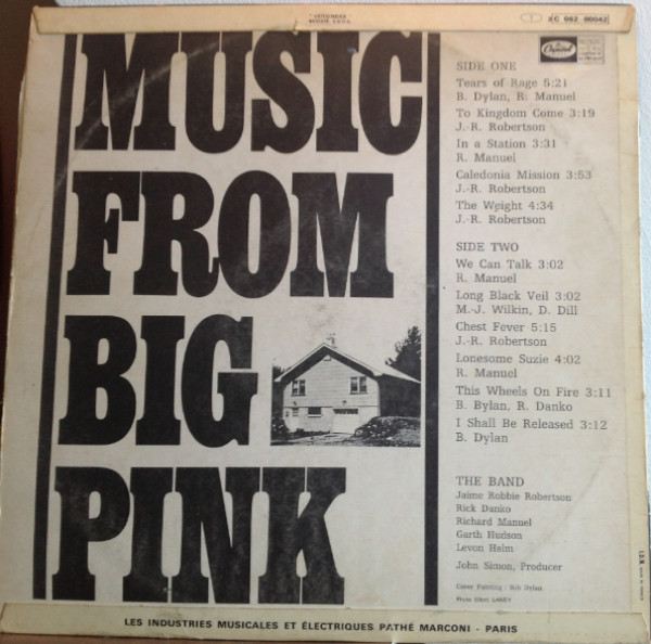 The Band - Music From Big Pink | Capitol Records (2C 062-80042) - 2