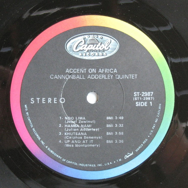 The Cannonball Adderley Quintet - Accent On Africa | Capitol Records (ST 2987) - 3 The Cannonball Adderley Quintet - Accent On Africa | Capitol Records (ST 2987) - 3